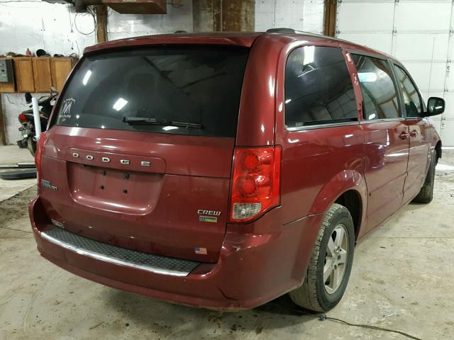 2D4RN5DG0BR689515 - 2011 DODGE GRAND CARA MAROON photo 4