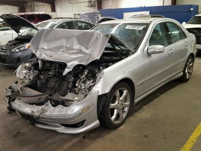 WDBRF52H47F852489 - 2007 MERCEDES-BENZ C 230 SILVER photo 2