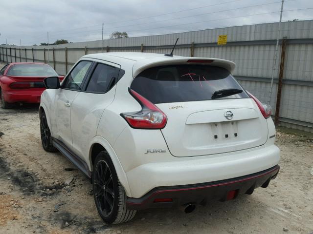 JN8AF5MR0FT511390 - 2015 NISSAN JUKE S WHITE photo 3