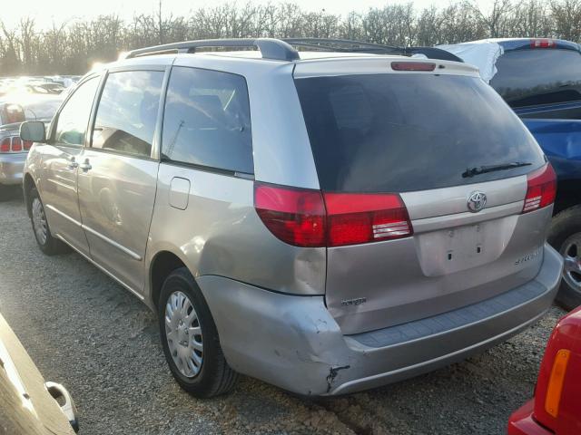 5TDZA23C55S322837 - 2005 TOYOTA SIENNA CE SILVER photo 3