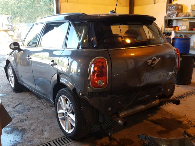 WMWZC5C50CWL61469 - 2012 MINI COOPER S C GRAY photo 3