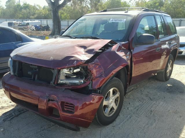 1GNDS13SX52200630 - 2005 CHEVROLET TRAILBLAZE BURGUNDY photo 2