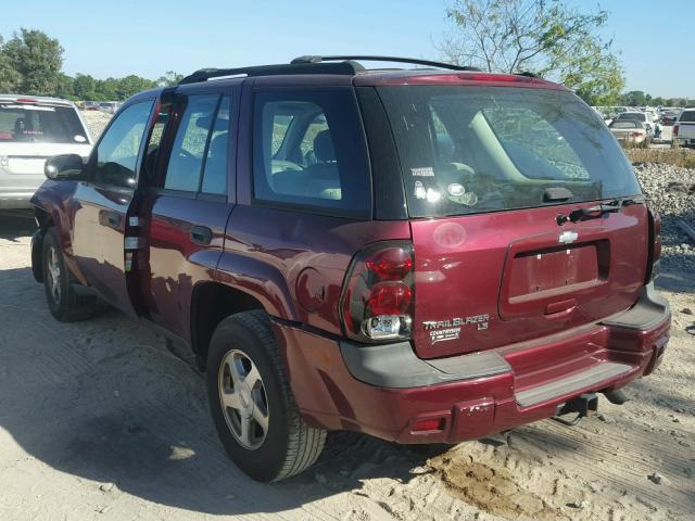 1GNDS13SX52200630 - 2005 CHEVROLET TRAILBLAZE BURGUNDY photo 3