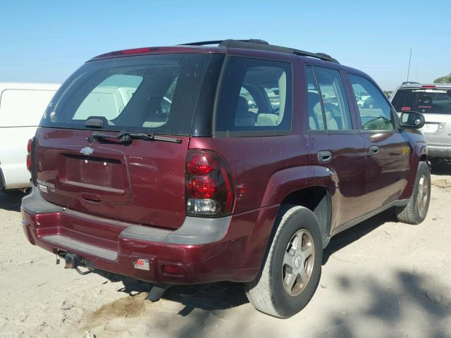 1GNDS13SX52200630 - 2005 CHEVROLET TRAILBLAZE BURGUNDY photo 4