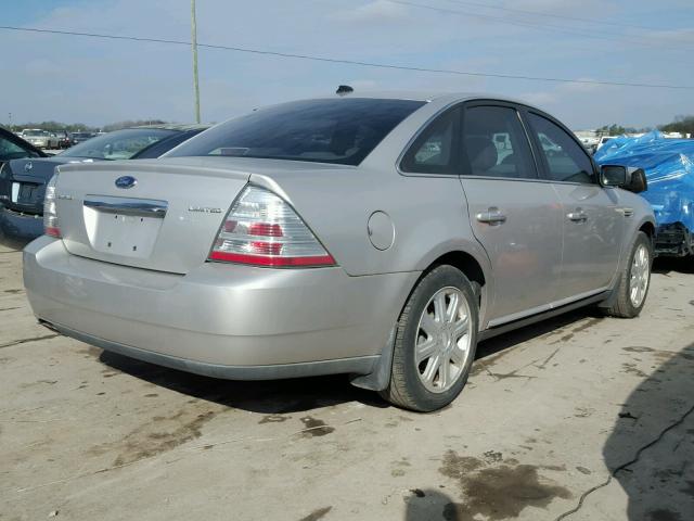 1FAHP25W68G176387 - 2008 FORD TAURUS LIM SILVER photo 4