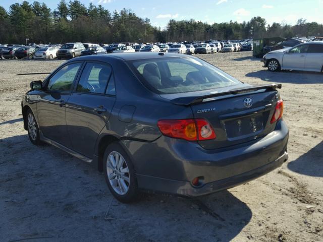 2T1BU4EE8AC461754 - 2010 TOYOTA COROLLA BA GRAY photo 3