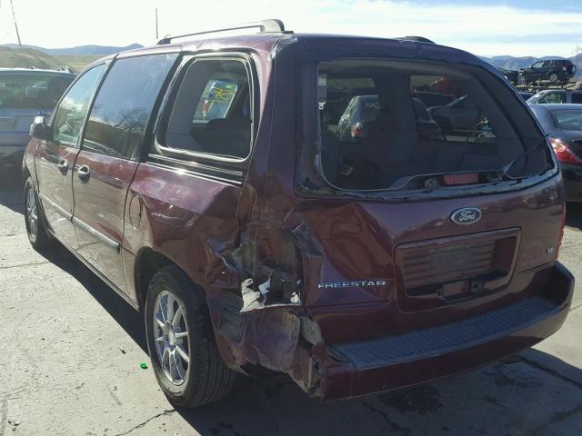 2FMZA51626BA02517 - 2006 FORD FREESTAR S MAROON photo 3