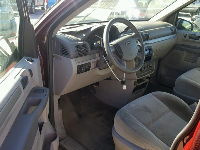 2FMZA51626BA02517 - 2006 FORD FREESTAR S MAROON photo 9