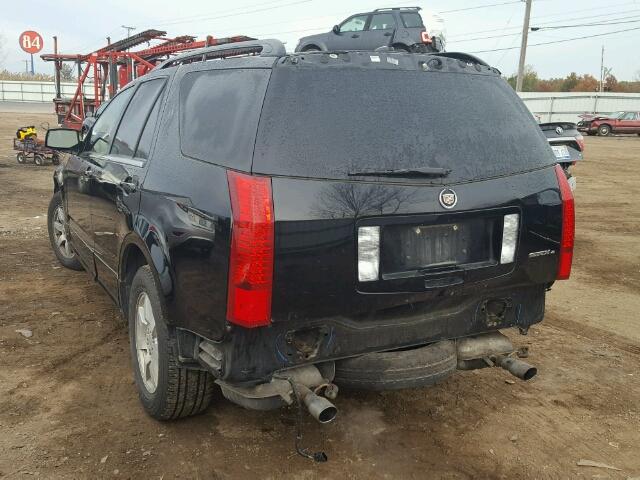 1GYEE437780203254 - 2008 CADILLAC SRX BLACK photo 3