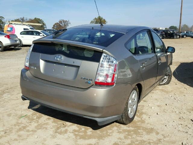 JTDKB20U677570751 - 2007 TOYOTA PRIUS BEIGE photo 4