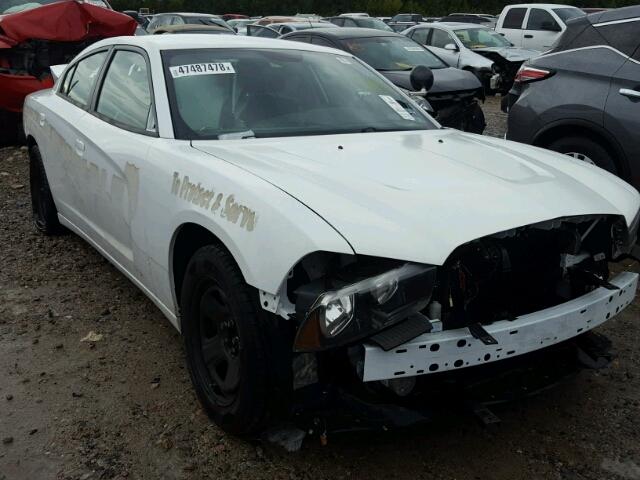 2C3CDXAT1EH367175 - 2014 DODGE CHARGER PO WHITE photo 1