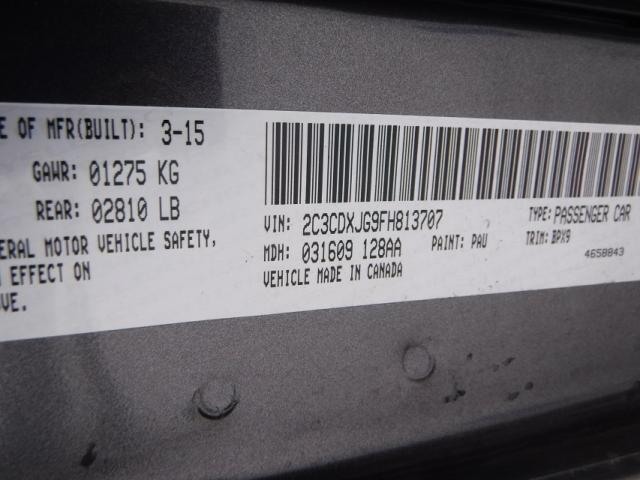 2C3CDXJG9FH813707 - 2015 DODGE CHARGER SX GRAY photo 10