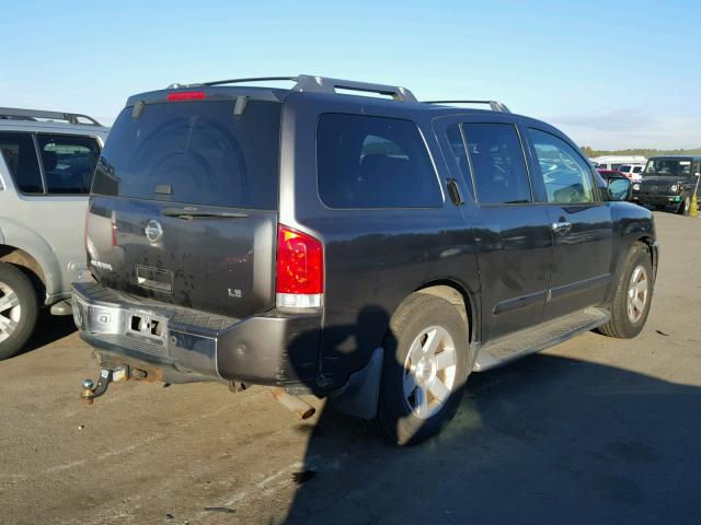 5N1AA08B34N738564 - 2004 NISSAN ARMADA SE GRAY photo 4