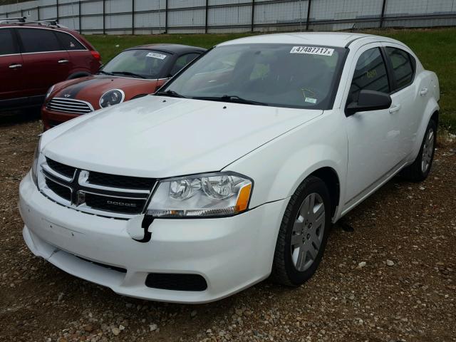 1B3BD4FB8BN588024 - 2011 DODGE AVENGER EX WHITE photo 2