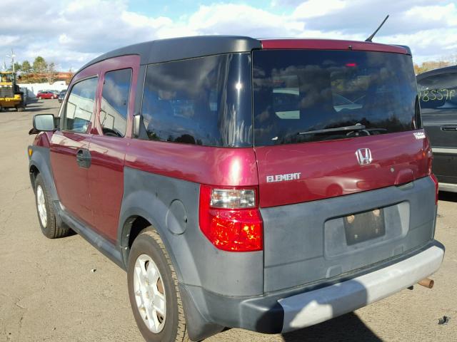 5J6YH18378L005619 - 2008 HONDA ELEMENT LX BURGUNDY photo 3