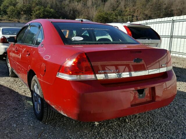 2G1WT58K179227887 - 2007 CHEVROLET IMPALA LT RED photo 3