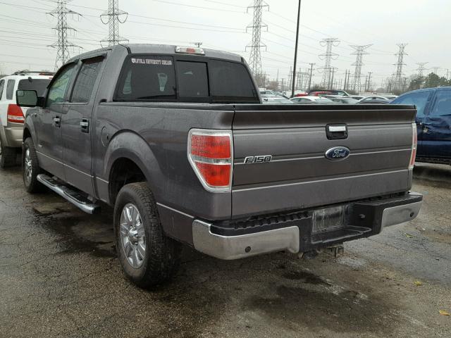 1FTFW1ET3CFC91144 - 2012 FORD F150 SUPER GRAY photo 3