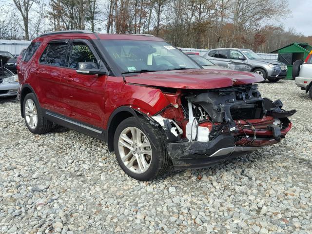 1FM5K8D84GGC96619 - 2016 FORD EXPLORER X RED photo 1