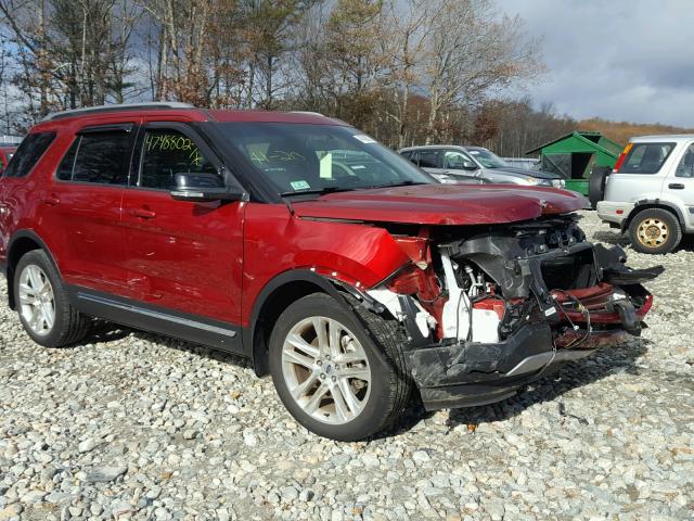 1FM5K8D84GGC96619 - 2016 FORD EXPLORER X RED photo 9