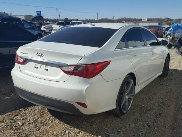 5NPEB4AC3EH936317 - 2014 HYUNDAI SONATA GLS WHITE photo 4