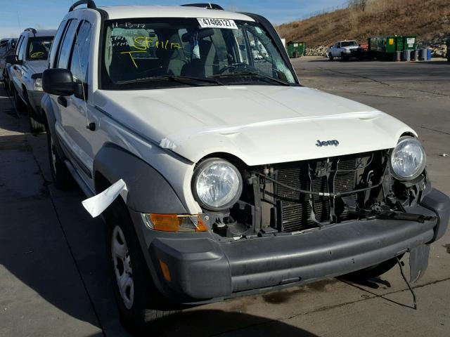 1J4GL48K37W524215 - 2007 JEEP LIBERTY SP WHITE photo 1