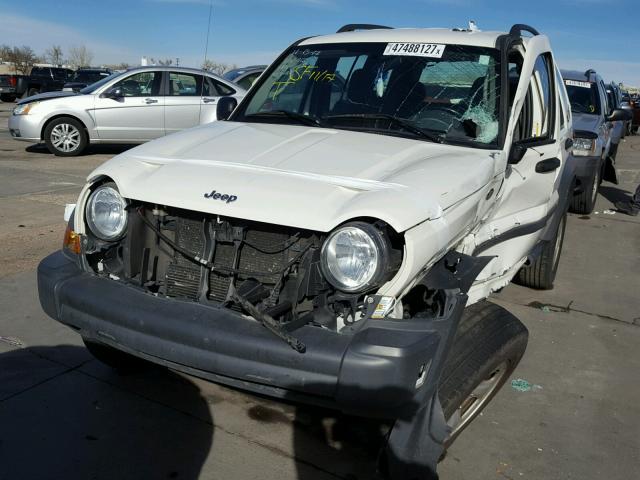 1J4GL48K37W524215 - 2007 JEEP LIBERTY SP WHITE photo 2