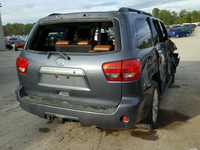 5TDBY67A38S006421 - 2008 TOYOTA SEQUOIA PL GRAY photo 4