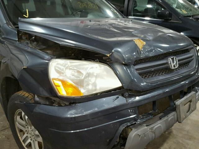 2HKYF18443H569777 - 2003 HONDA PILOT EX CHARCOAL photo 9