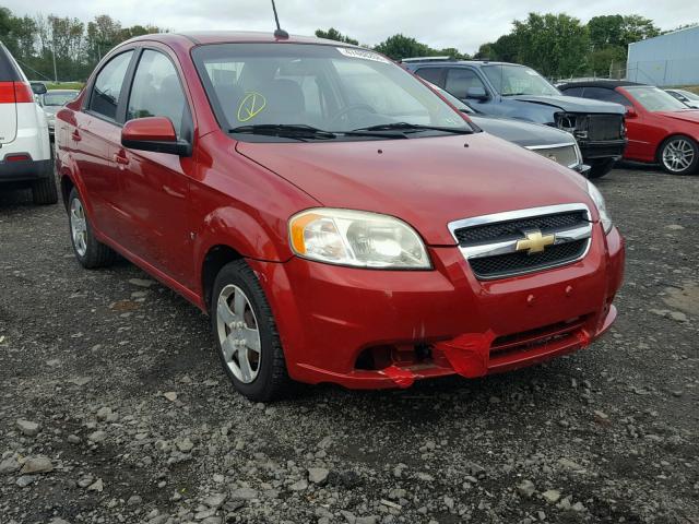 KL1TD56E39B397360 - 2009 CHEVROLET AVEO LS RED photo 1