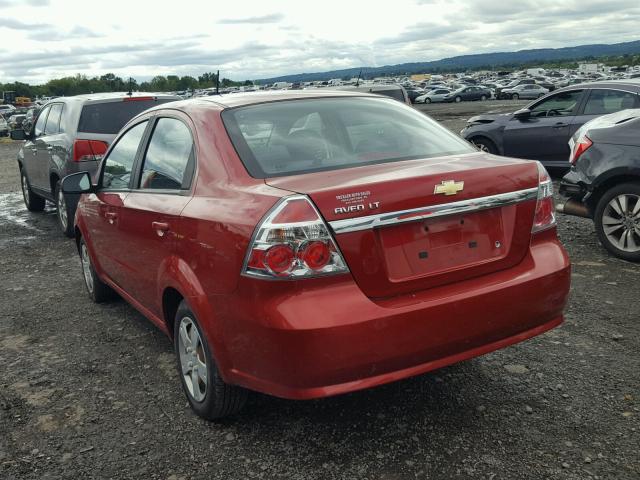 KL1TD56E39B397360 - 2009 CHEVROLET AVEO LS RED photo 3