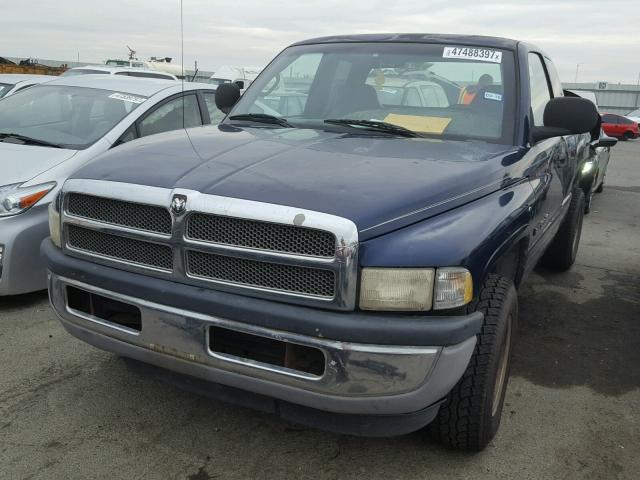 3B7HC12YXYG108927 - 2000 DODGE RAM 1500 BLUE photo 2