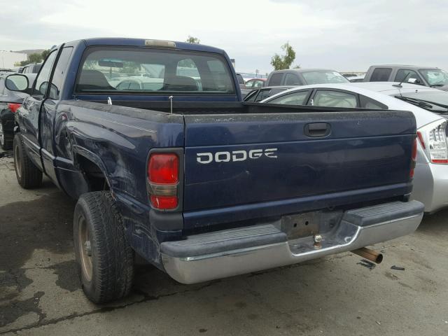 3B7HC12YXYG108927 - 2000 DODGE RAM 1500 BLUE photo 3