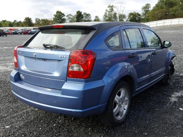 1B3HB48BX7D167173 - 2007 DODGE CALIBER SX BLUE photo 4