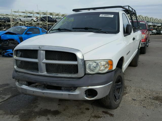 1D7HU16N52J165691 - 2002 DODGE RAM 1500 WHITE photo 2