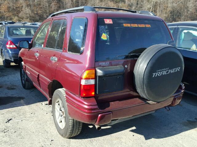 2CNBJ634736912851 - 2003 CHEVROLET TRACKER LT MAROON photo 3