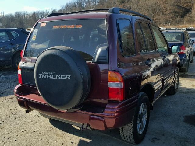 2CNBJ634736912851 - 2003 CHEVROLET TRACKER LT MAROON photo 4