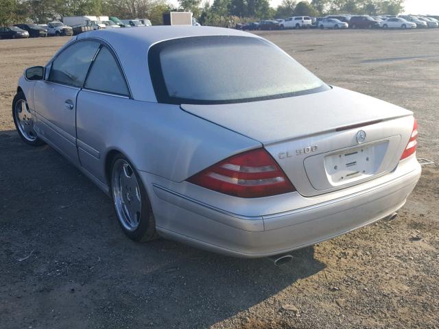 WDBPJ75J21A017236 - 2001 MERCEDES-BENZ CL 500 GRAY photo 3