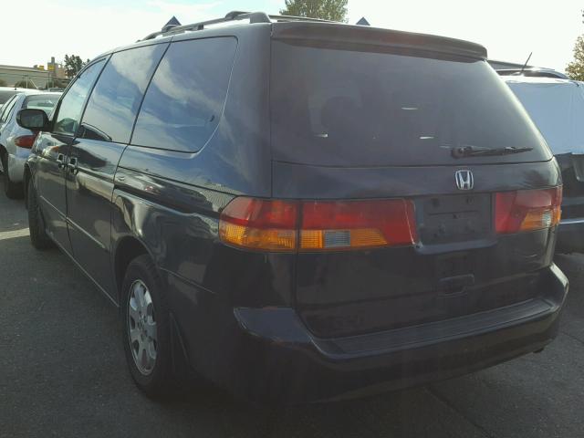 5FNRL18034B008593 - 2004 HONDA ODYSSEY EX BLACK photo 3