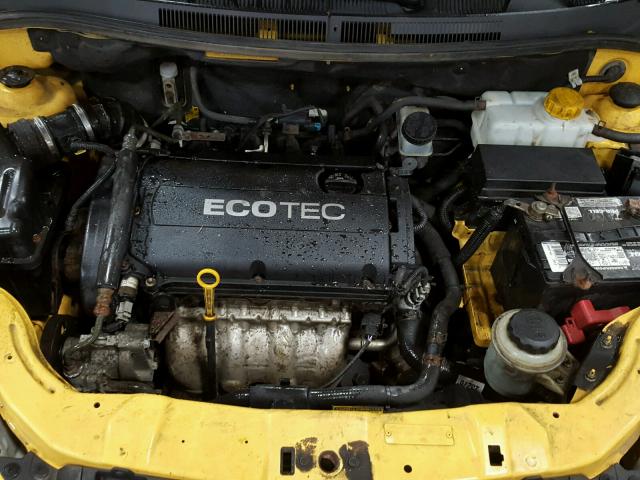 KL1TD66EX9B627112 - 2009 CHEVROLET AVEO LS YELLOW photo 7