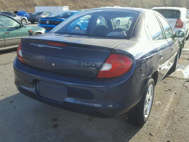 1B3ES46C12D649960 - 2002 DODGE NEON SE BLUE photo 4