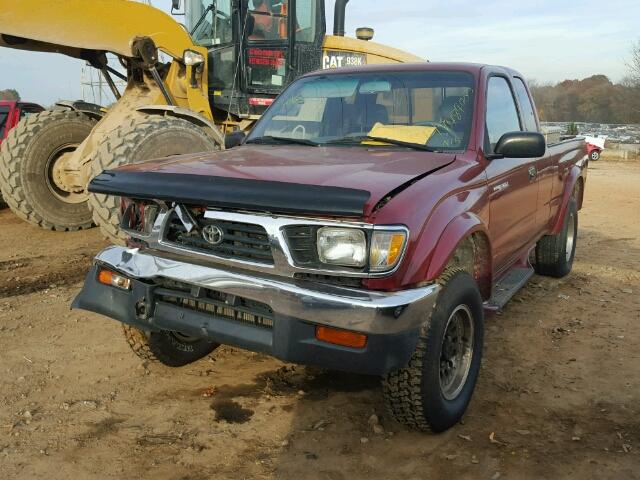 4TAWM72NXVZ244835 - 1997 TOYOTA TACOMA XTR BURGUNDY photo 2