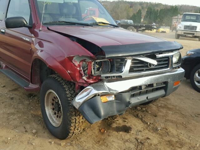 4TAWM72NXVZ244835 - 1997 TOYOTA TACOMA XTR BURGUNDY photo 9