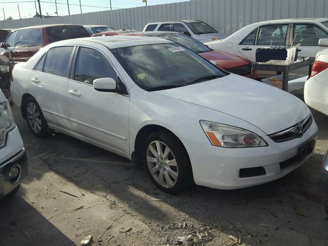 1HGCM66567A101685 - 2007 HONDA ACCORD EX WHITE photo 1