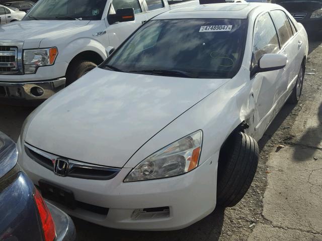 1HGCM66567A101685 - 2007 HONDA ACCORD EX WHITE photo 2