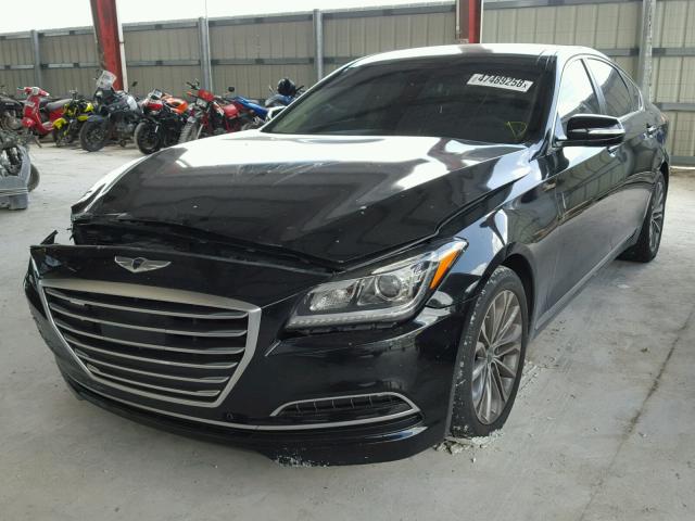 KMHGN4JE0FU016035 - 2015 HYUNDAI GENESIS 3. BLACK photo 2