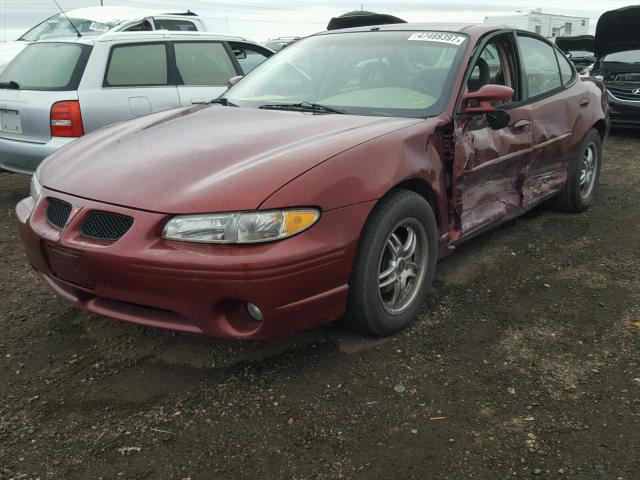 1G2WK52J62F253092 - 2002 PONTIAC GRAND PRIX BURGUNDY photo 2