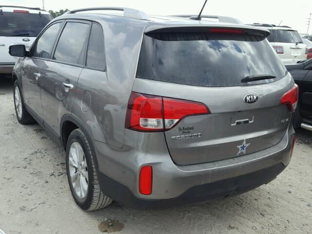 5XYKU4A71FG644092 - 2015 KIA SORENTO EX GRAY photo 3