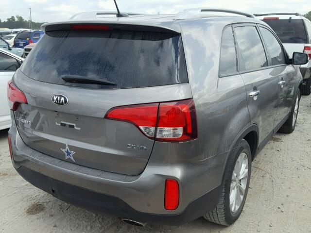 5XYKU4A71FG644092 - 2015 KIA SORENTO EX GRAY photo 4