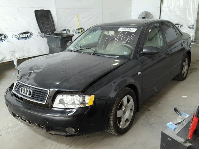 WAULC68E34A138314 - 2004 AUDI A4 1.8T QU BLACK photo 2