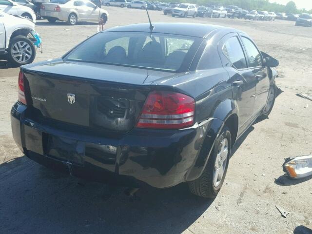 1B3LC46K48N686967 - 2008 DODGE AVENGER BLACK photo 4